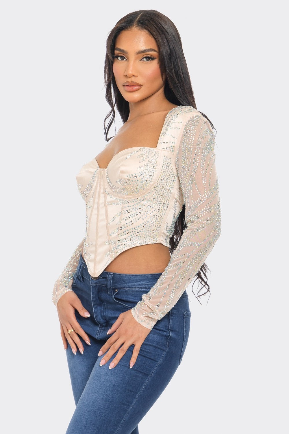 TOP FULL PEDRERIA CORSET