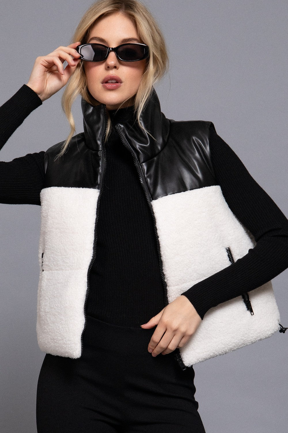 PUFFA REVERSIBLE TEDDY ECOCUERO