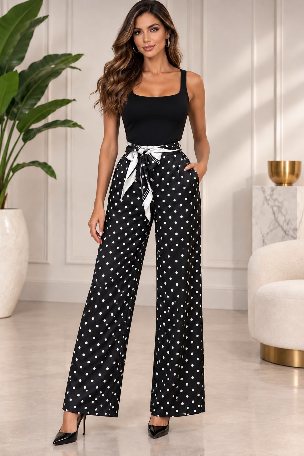 SASTRERO SATIN POLKA DOT CON LAZO