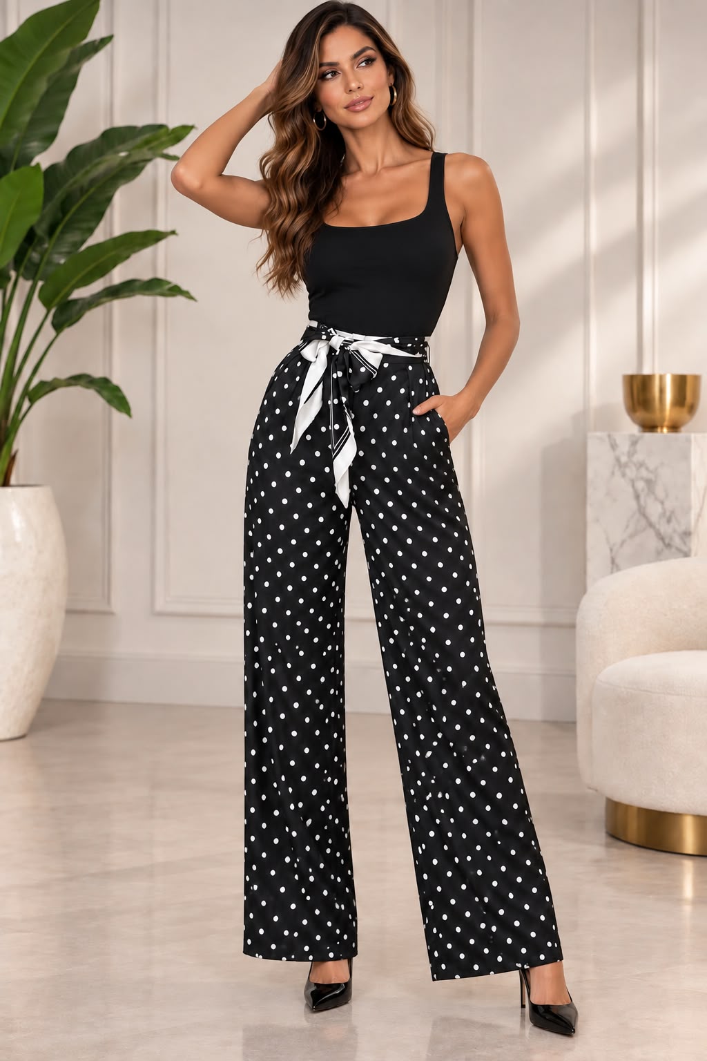 SASTRERO SATIN POLKA DOT CON LAZO