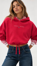 Polerón algodón Tommy Hilfiger Rojo Ajustable con Gorro