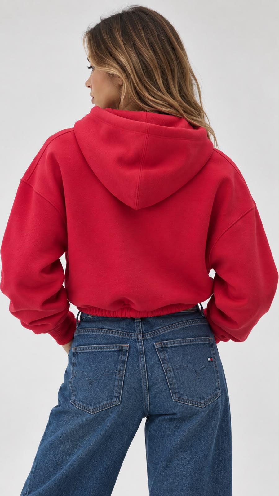 Polerón algodón Tommy Hilfiger Rojo Ajustable con Gorro