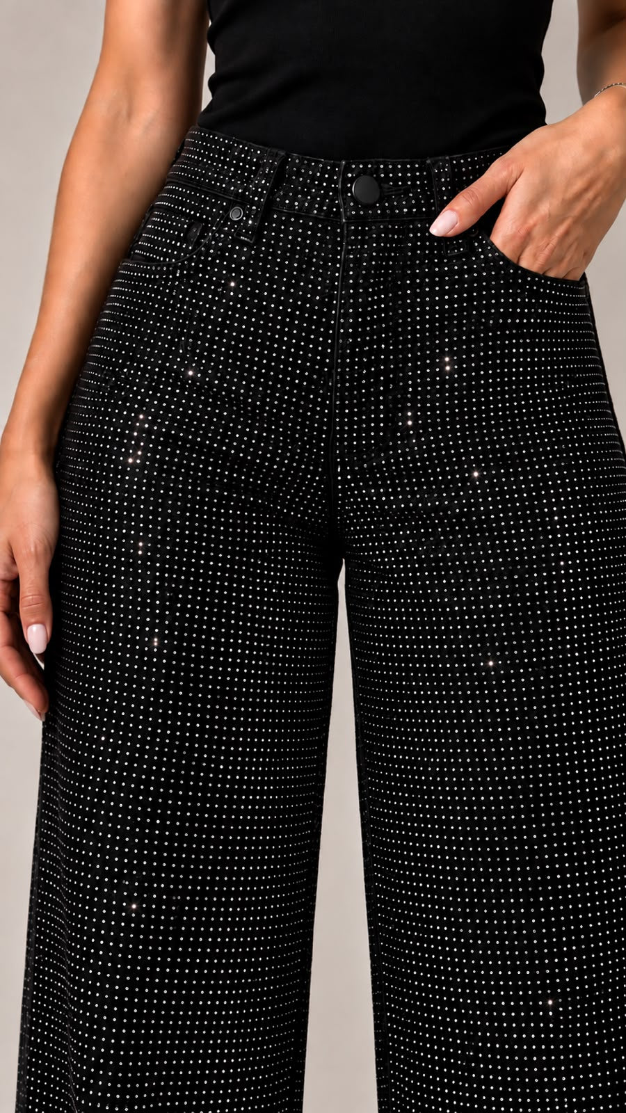 JEANS FULL BRILLO NEGRO RECTO